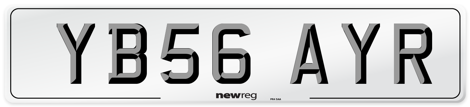 YB56 AYR Number Plate from New Reg